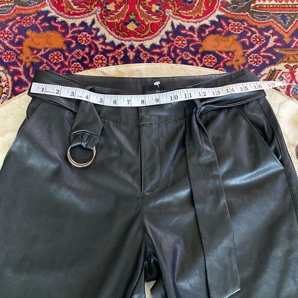 NWOT Lucy Paris Londyn Faux Leather Belted Ankle Pants - Picture 13 of 16